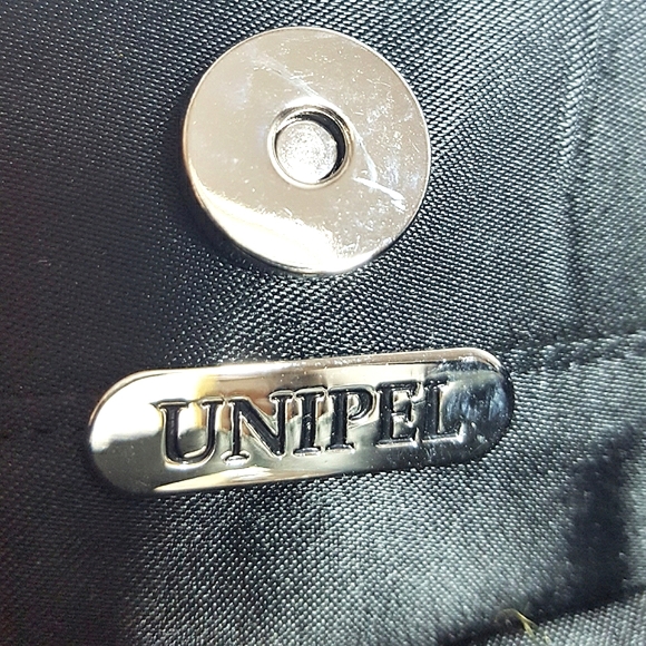 90's UNIPEL💋Black Silky Small Evening Clutch|HandBag|Wristlet|Shoulder Bag - Picture 9 of 10